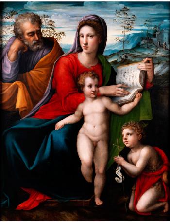Heilige familie mit Johannesknaben by 
																			Bartolomeo Neroni