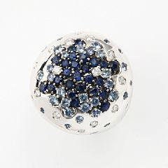 A sapphire and diamond ring Paradise set by 
																			 Damiani Co
