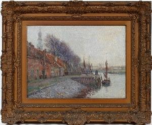 Canal scene by 
																	Francis Petrus Paulus