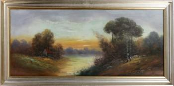 Landscape with pond by 
																			Henry Lewis