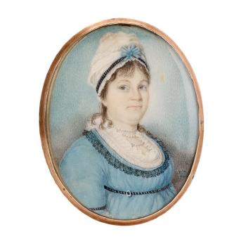 Portrait of Nancy Anne McCambell Hays of Virginia by 
																			Francis Rabineau