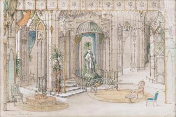 Hunstanton Chase, Set design for act I by 
																	Loudon Sainthill