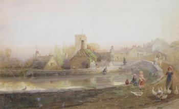 The Mill Pool, Swanage by 
																	Alfred Downing Fripp