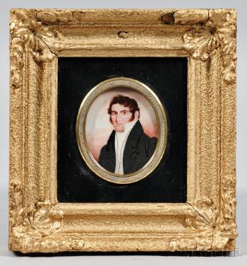Miniature Portrait of Eli James by 
																	Benjamin Trott