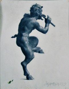 Satyr Playing a Pipe by 
																	Paul Ingbretson