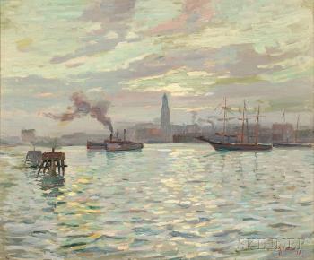 View of Baltimore Harbor by 
																	Edgar Nye