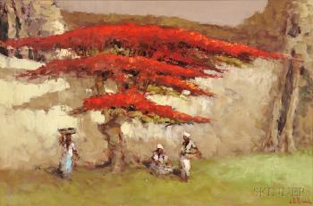 Under the Flame Tree by 
																	Lucien Frits