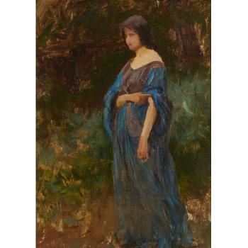 Woman in a Landscape by 
																			Douglas Volk
