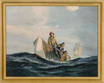 Hauling the nets by 
																			Chester K van Nortwick