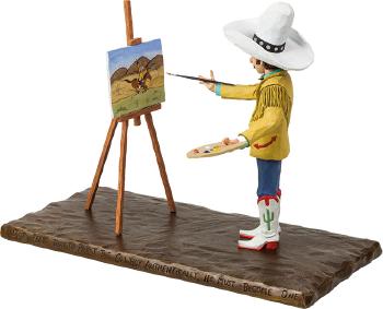 Elliot feels that to paint the cowboy authentically, he must become one by 
																	Gene Zesch
