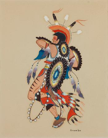 Fancy Dancer with Bells by 
																	Woodward Crumbo
