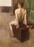 Male nude in studio by 
																	Frantisek Jakub