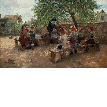 Knitting Class by 
																	Friedrich Kallmorgen