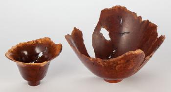 Burled bowls by 
																			Hap Sakwa