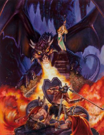 Dragon Fire, Bradford Exchange planned collector plate illustration by 
																			Joe Devito