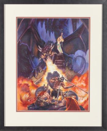 Dragon Fire, Bradford Exchange planned collector plate illustration by 
																			Joe Devito