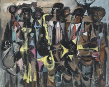 Untitled (New Orleans Jazz Band) by 
																	William E Pajaud