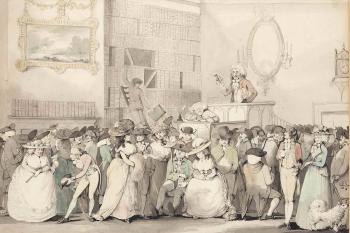 A Book Auction, Probably at Sotheby's by 
																	John Dunthorne