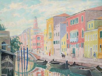 Canal in Venice by 
																			Franz Martin Lunstroth