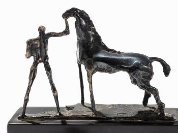 Martin Fierro and Horse by 
																			Antonio Pujia
