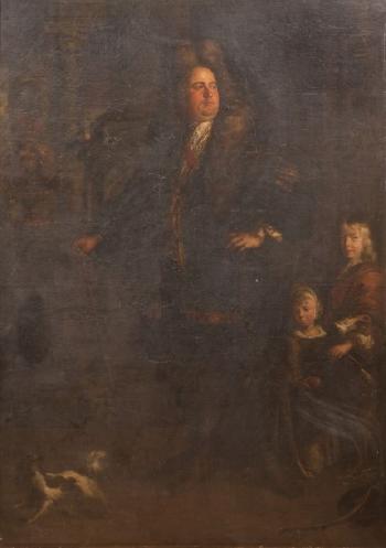 Portrait d'homme et ses deux enfants by 
																	Jan van de Ryn