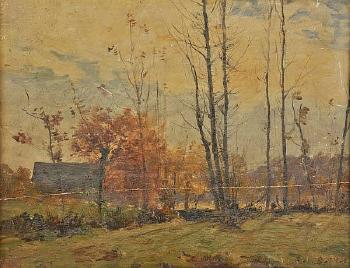 Autumn landscape by 
																	Ernest Baillet