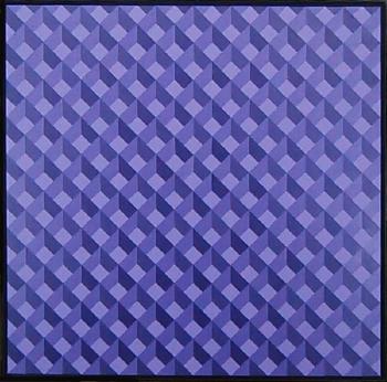 Untitled purple geometric by 
																	Paula Kadunc