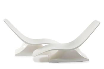 Two lounge chairs by 
																			Charles Zublena