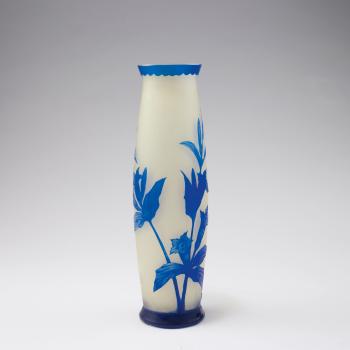 'Gentian' vase by 
																			 Harrach'sche Glashütte