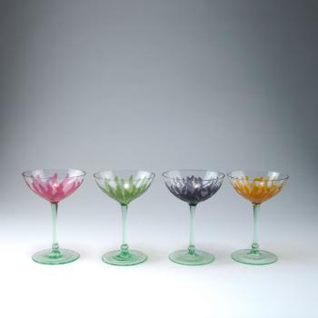 Champagne glass by 
																			 Rheinische Glashutten