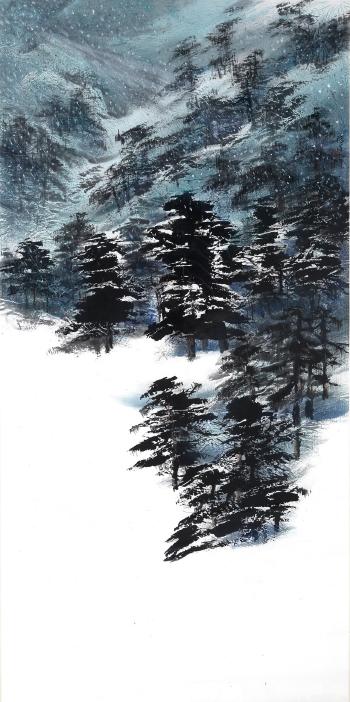 Pine tree in the snow by 
																	 Guo Hanshen