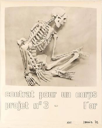 Contrat pour un corps - projet no. 3 L’or by 
																	Michel Journiac