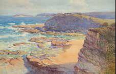 Rocky seascape by 
																	Albert J Hanson