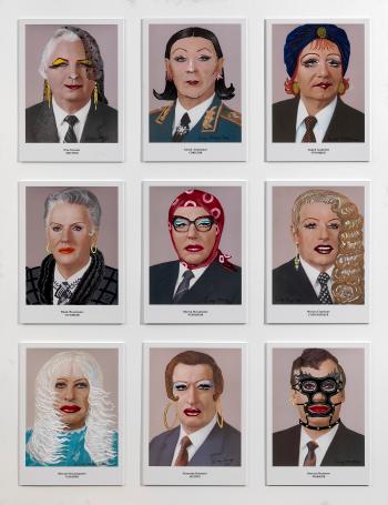 Portraits of the CPSU Politburo Members, from the installation 'The Secret Files' by 
																	Vladislav Mamyshev Monroe