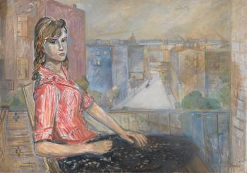 Girl on the Balcony by 
																	Alexandre Arkadevich Labas
