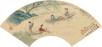 Picking water chestnut by 
																	 Xu Yuanfang