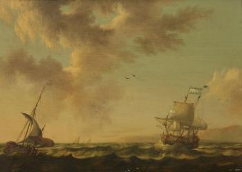 Sailing Ships on Rough Seas by 
																	Michiel Maddersteg