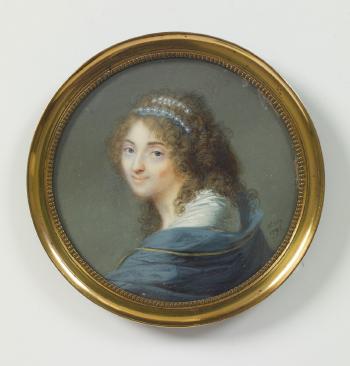 A portrait of a young Empire lady by 
																	 Vitry