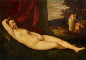 Recumbent Venus by 
																	Alessandro Varotari