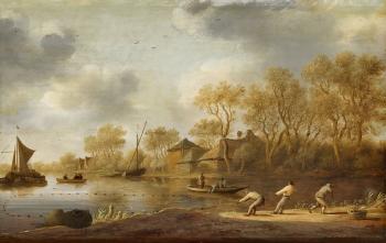 Landscape with Fishers by 
																	Pieter de Neyn