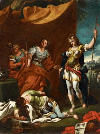 Judith and Holofernes; Yael and Sisera by 
																			Giacinto Diano