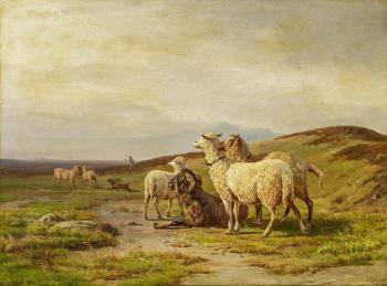 Sheep on a Pasture by 
																	Johannes Wilhelm Zillen
