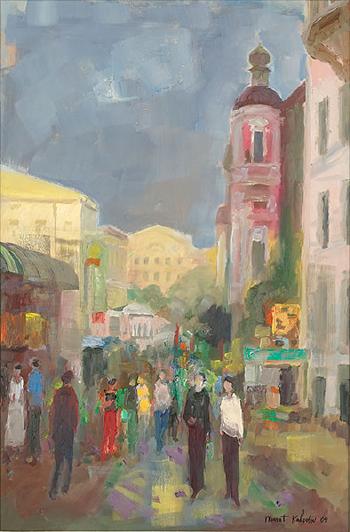A street scene by 
																	Murat Kaboulov
