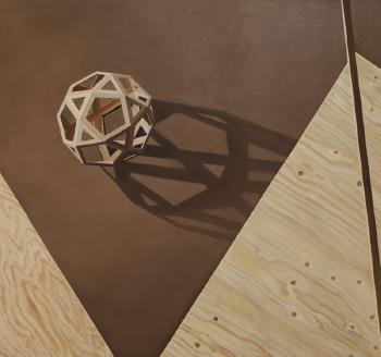 Polyhedra on the wall by 
																			Stephen Lorber