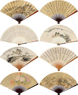 Folding fan by 
																	 Wang Baorong
