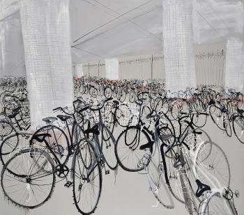 The Bicycles Under The Dormitory by 
																	 Pan Xinquan