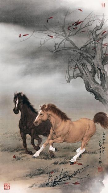 Horses by 
																	 Wang Shenyong