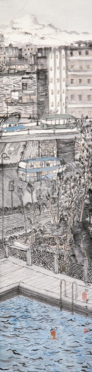 Sketch of Hong Kong by 
																	 Fang Xiang
