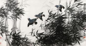 Birds and Bamboo by 
																	 Tang Wenxuan