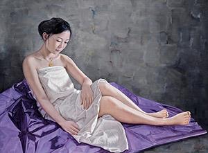The Girl wrapped in White Cloth by 
																	 Rui Baojun